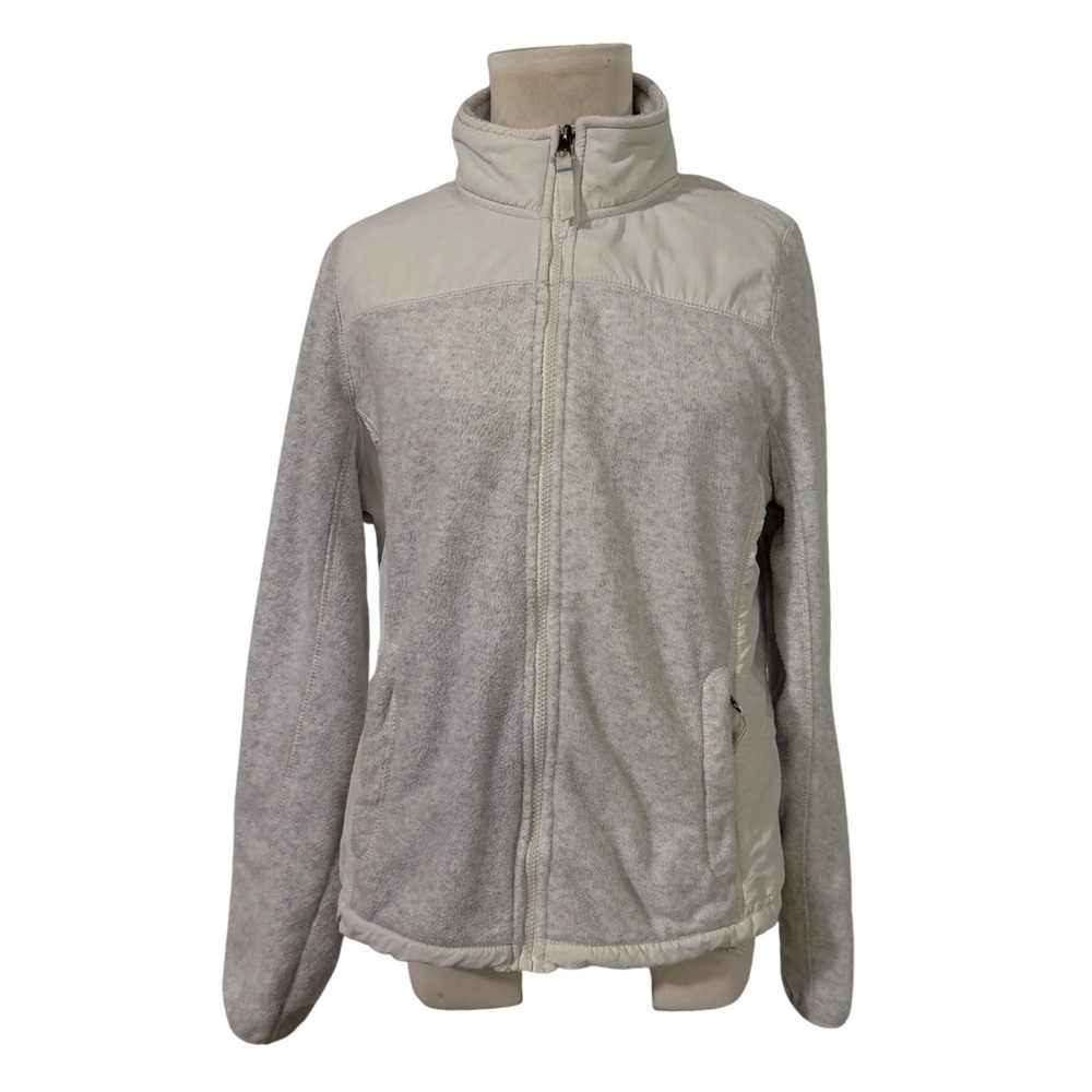 Vintage Y2K Aeropostale Womens XL Gray Fleece Zip Jacket Casual Outerwear Preppy